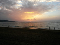 Пляж Лас Кантерас, стемнело