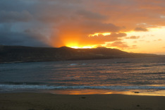 пляж Лас Кантерас - закат